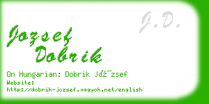 jozsef dobrik business card